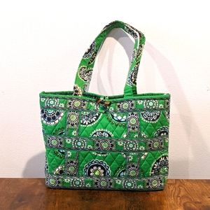 Vera Bradley Green Cupcake Pattern Tote Bag